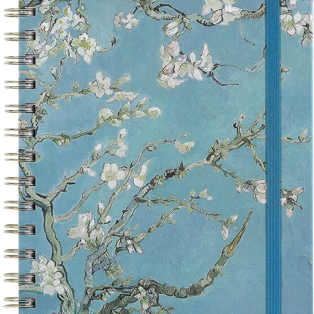 Ruled Notebook/Journal - Lined Journal with Premium Thick Paper, 8.5" X 6.4", College Ruled Spiral Notebook/Journal, Banded with Exquisite Inner Pocket, Waterproof Hardcover for Office, Home & School